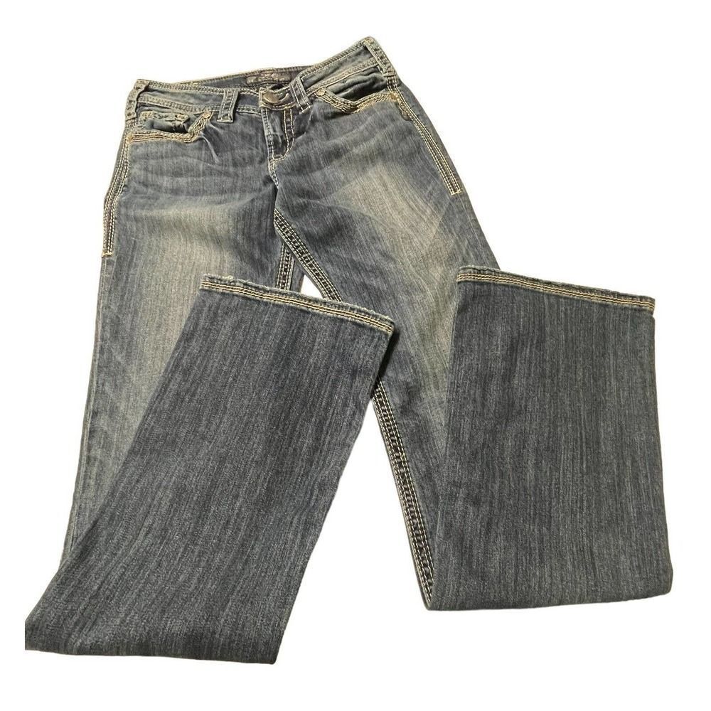 Silver Suki Surplus Women's Jeans Sz W27/L34 Back Flap Pockets Thick‎ Thr… - Picture 2 of 12